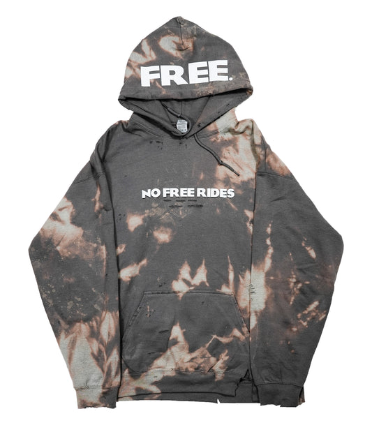 No Free Rides Hoodie (Dyed & Distressed)