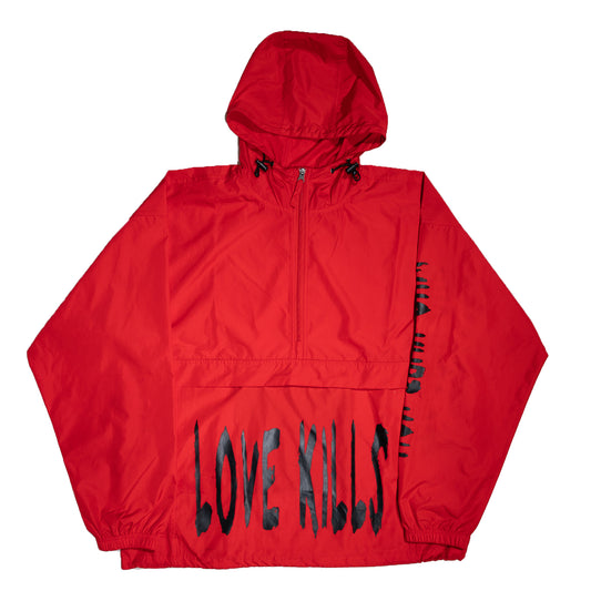 LOVE KILLS "Bleeding Heart" Windbreaker (RED)