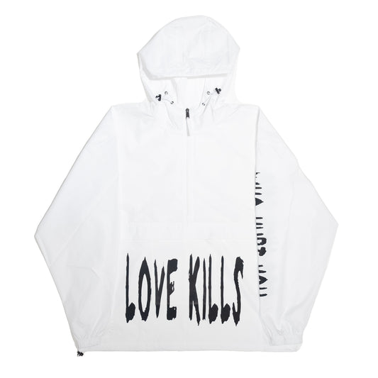 LOVE KILLS Half Zip Hooded Windbreaker